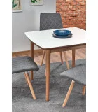 FOLDING TABLE BARRET, TABLE TOP - MATTE WHITE, LEGS - LEFKAS OAK order